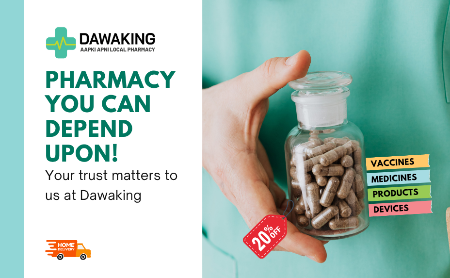 Dawaking Best Pharmacy to order medicines at Home